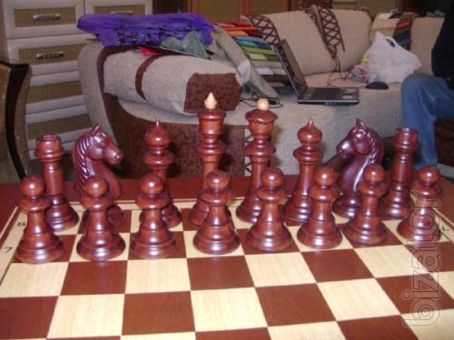 The chess table with figures as a gift. 