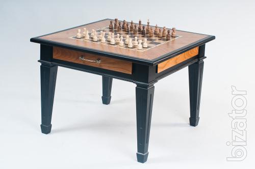 The chess table with figures as a gift. 