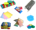 Sponge for washing dishes, kitchen Washcloths metal, scrapers, sponges and sponge bath - Utility room. goods by the gross from the manufacturer