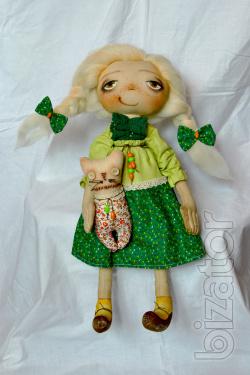 Author's textile doll handmade 