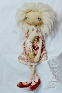 Author's textile doll handmade 