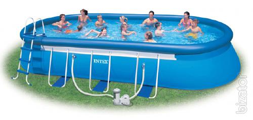 Frame and inflatable pool Intex 54432 Oval Frame Pool 