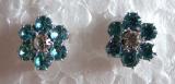 35uah Earrings with blue rhinestones