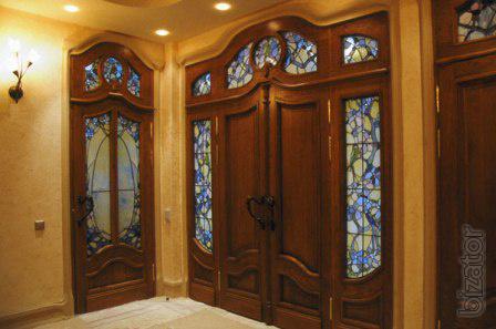 Stained glass Windows, made in the technique of "Tiffany" 