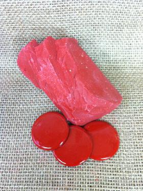 Sealing wax red lump. 