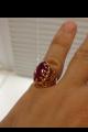 A gold ring with ruby made in the USSR. 