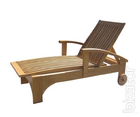 Sell beds and lounge chairs made of wood. 
