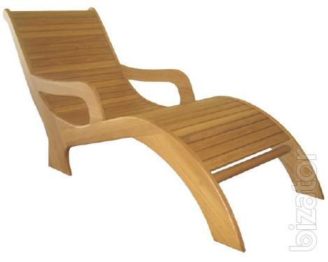 Sell beds and lounge chairs made of wood. 