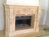 marble carved fireplace