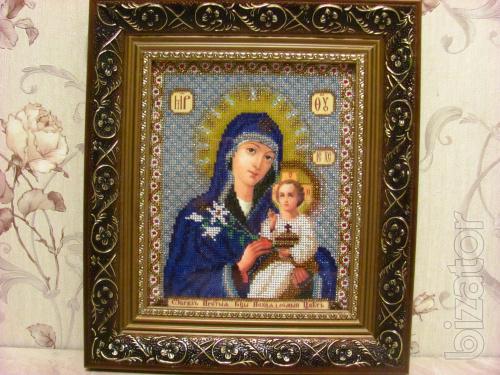 Embroidered icons beaded 