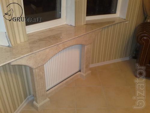 Countertop, fireplace, Breakfast bar, window sills, and other products of granite and marble! 