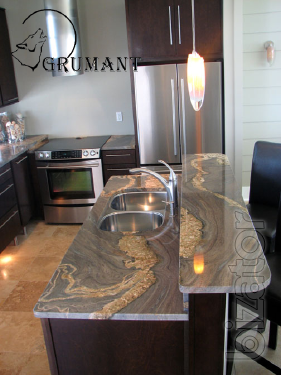 Countertop, fireplace, Breakfast bar, window sills, and other products of granite and marble! 