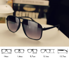 Fashion vintage sunglasses Black Vintage Aviator