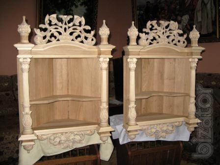 Produce angular iconostasis for the house of wood. 