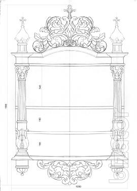 Produce angular iconostasis for the house of wood. 