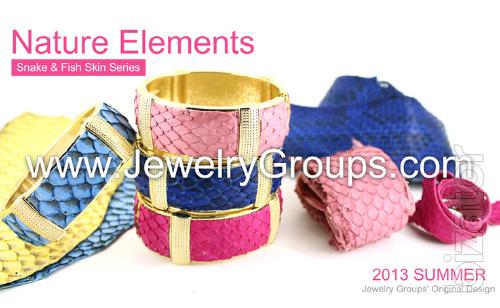 Snakeskin jewelry bracelet 