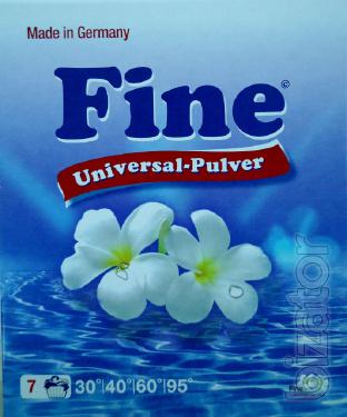 Phosphate-free washing powder "Fine universal" (Germany) . Not expensive. 