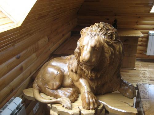 Wooden sculpture from wood to order. 