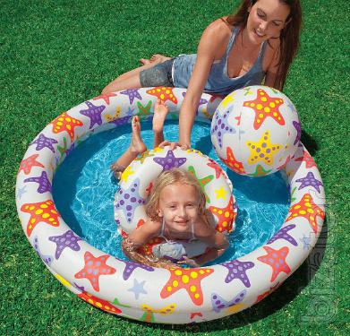 Inflatable set: pool+circle+ball Intex 59460 