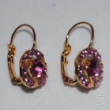 The jewelry with diamonds, topazes, sapphires. 