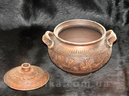 Supnik clay. Manual work. Volume of 2.5 L. 