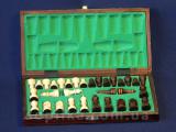Compact wooden chess set 26 x 26 cm 