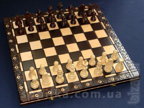 Great chess set wood 54 x 54 cm 