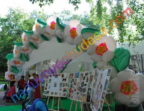 Inflatable flowers. Production, sale. 