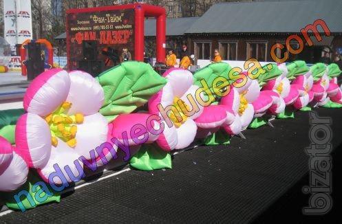 Inflatable flowers. Production, sale. 