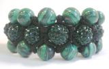 malachite with rhinestones W level