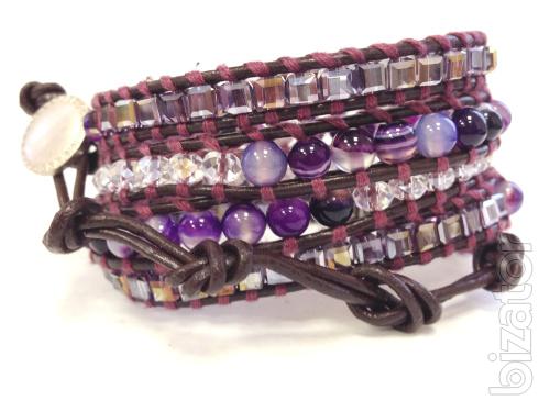 Chang Liu 5 turns agate+crystal