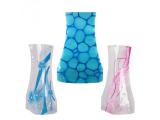 Foldable plastic vase