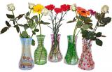 Foldable plastic vase 