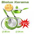 Ceramic frying pan Biolux kerama - set of 3 pieces 