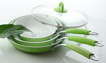 Ceramic frying pan Biolux kerama - set of 3 pieces 