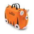 Baby briefcase British firm Trunki on wheels. Action 