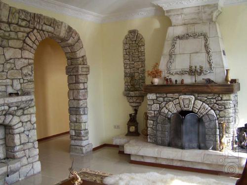 The decor of stone, stone decor Kiev, decor stone walls, facade decoration of stone Kyiv region 