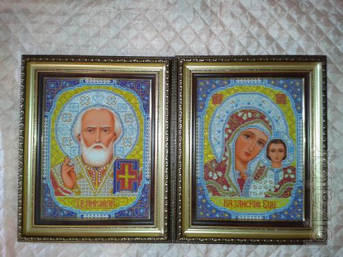 Sell beaded embroidered icons. 