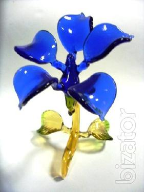 Gifts flowers of glass, the price of a souvenir glass flowers 