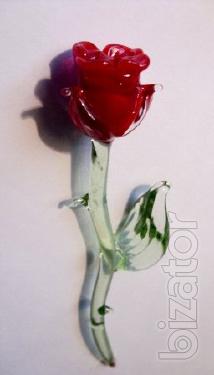 Gifts flowers of glass, the price of a souvenir glass flowers 