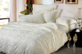 Luxury white and solid sateen bed linen,satin-jacquard,tencel fabric TM Deluxe bed" 