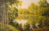 The painting "landscape" with the delivery of the canvas 55 x 85 cm
