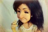 Portrait doll by the photos. Doll with a portrait likeness Elena.