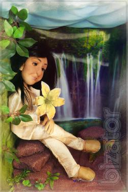 Portrait doll by the photos. Doll with a portrait likeness Elena. 