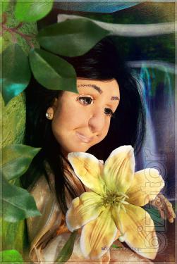 Portrait doll by the photos. Doll with a portrait likeness Elena. 