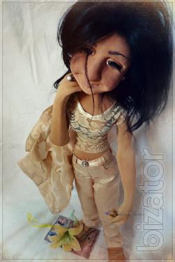 Portrait doll by the photos. Doll with a portrait likeness Elena. 