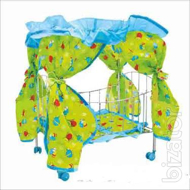 Cot on wheels canopy for dolls! 