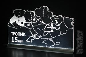 Products of acrylic - stand, price tags, menufolder 