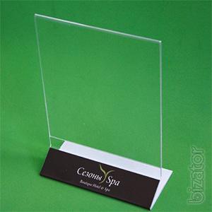 Products of acrylic - stand, price tags, menufolder 