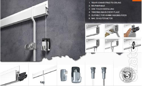 Gallery suspension, gallery system suspension design in the apartment, Sale gallery pendants wholesale, buy a baguette , baguette wholesale, baguette Polish 